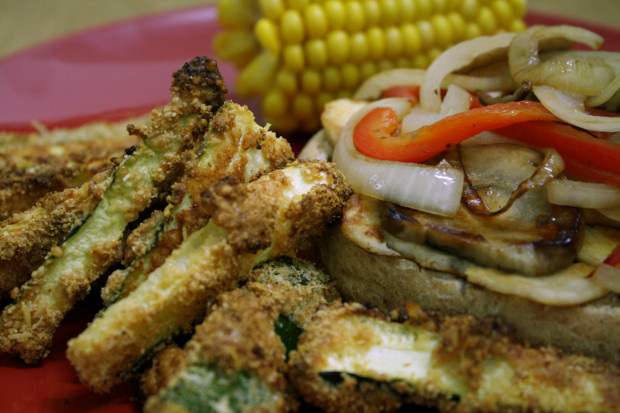 cheese courgette chips
