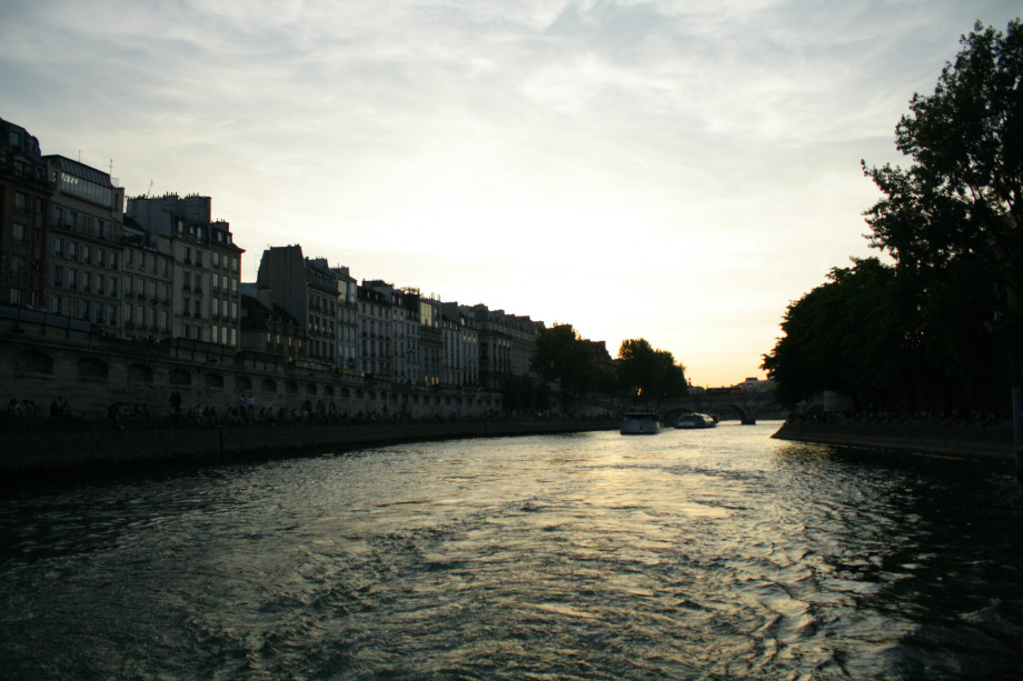 sunset river Seine cruise